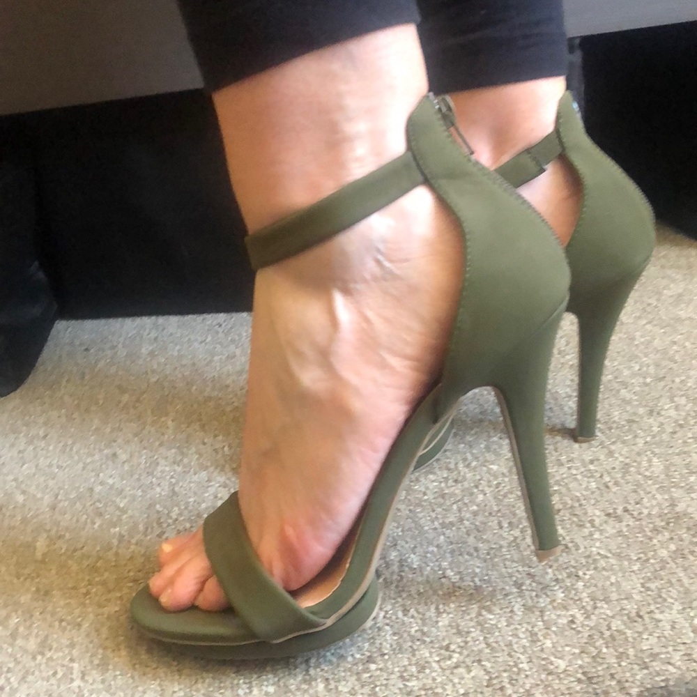 Army green heels